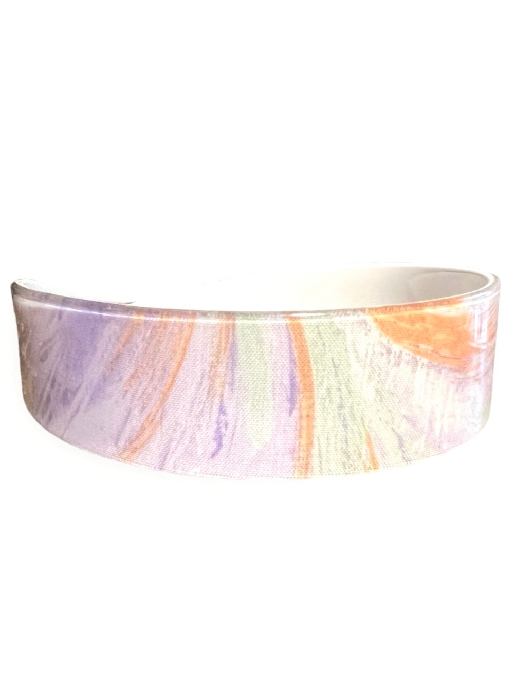 Ultra Feminine 1970’s Pastel French Thick Headband,‎ Deadstock, Floral Pastels